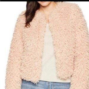 UGG  Lorena faux fur coat blush pink. Size Medium
